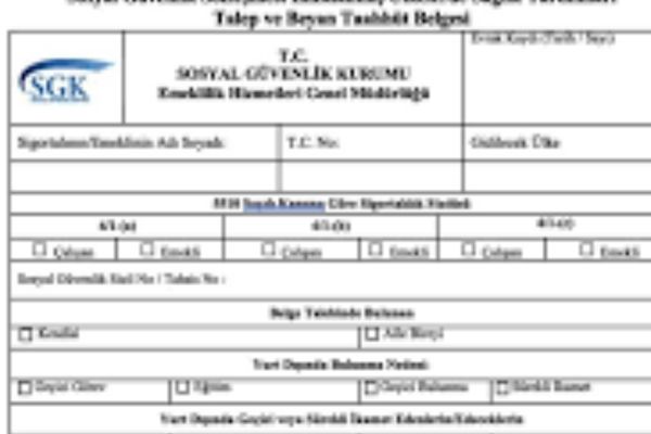 Sağlık İzin Belgesi