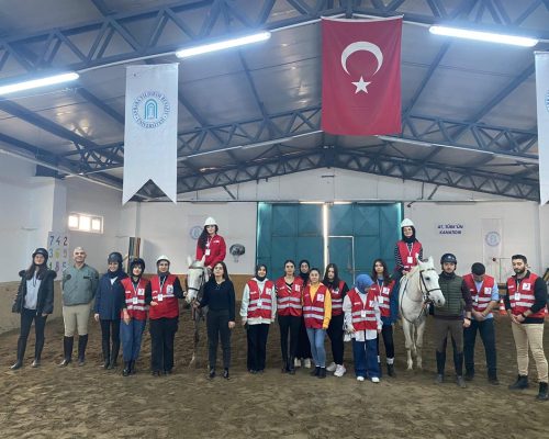 YEPTIM met with the Red Crescent Youth and explained horse riding and dismounting techniques to them